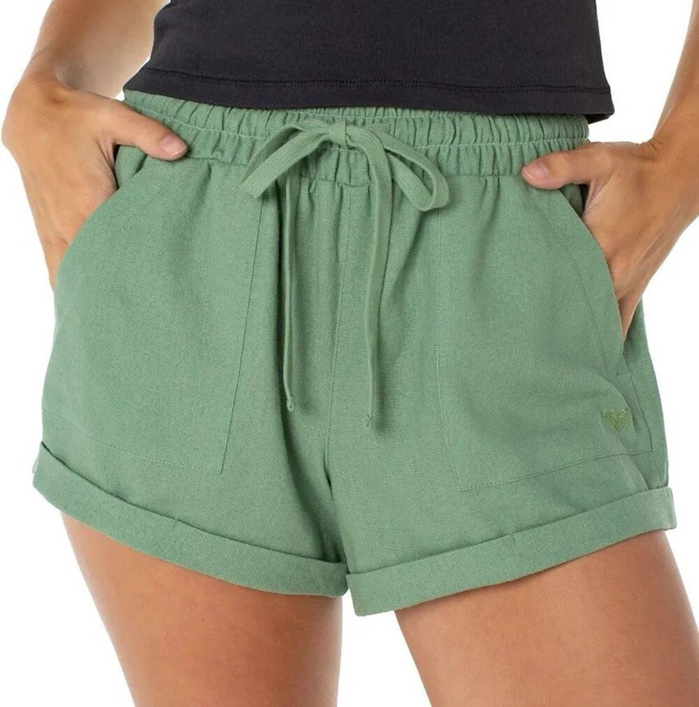 Roxy Women's Relaxed Fit Lightweight Pull-On Roll Cuffed Short